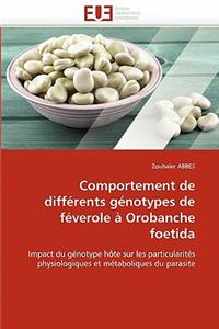 Comportement de Diff�rents G�notypes de F�verole � Orobanche Foetida