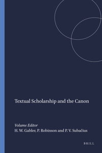 Textual Scholarship and the Canon