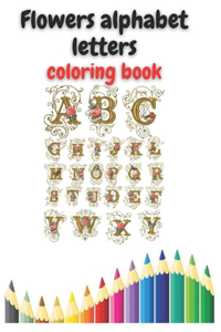 Flowers alphabet letters coloring book