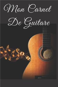 Cahier de guitare avec tablatures et portées