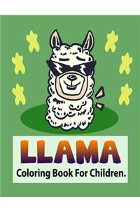 Llama Coloring Book for Children