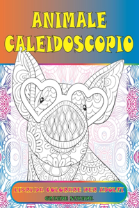 Libri da colorare per adulti - Grande stampa - Animale caleidoscopio
