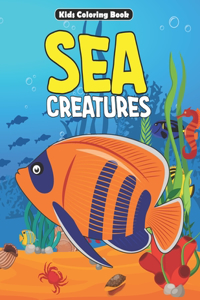 Kids Coloring Book Sea Creatures