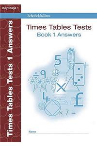 Times Tables Tests Answer Book 1