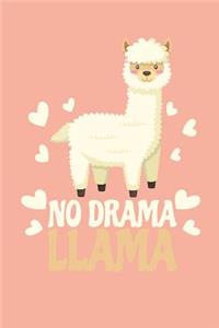 No Drama Llama: 6x9 Blank dotgrid Journal 120 Pages Perfect for writing, Taking Notes for Work, Christmas, premilary school, high school, college or students