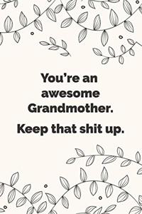 You're an awesome Grandmother. Keep that shit up.