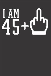 45 Birthday Midelfinger Notebook Journal
