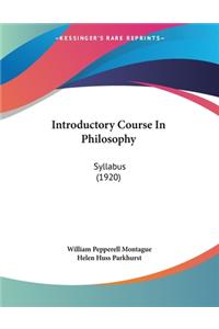 Introductory Course In Philosophy