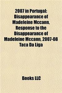 2007 in Portugal: Disappearance of Madeleine McCann, Response to the Disappearance of Madeleine McCann, 2007-08 Taca Da Liga