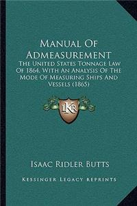 Manual of Admeasurement