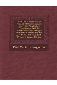 Von Der Apostolischen Kanzlei