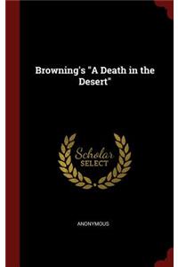 Browning's A Death in the Desert