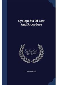 Cyclopedia Of Law And Procedure