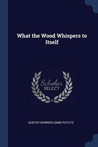 What the Wood Whispers to Itself