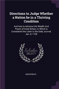Directions to Judge Whether a Nation be in a Thriving Condition