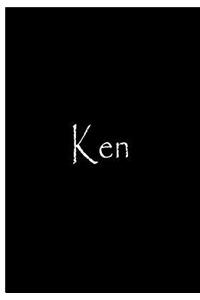 Ken - Black Notebook / Journal / Blank Lined Pages / Soft Matte