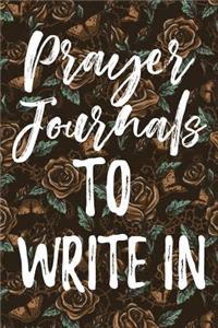 Prayer Journals To Write In