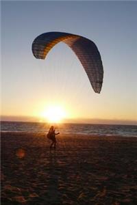 Paraglider on the Beach at Sunset Journal