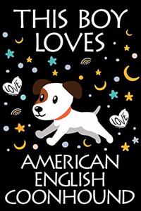 This Boy Loves American English Coonhound Notebook