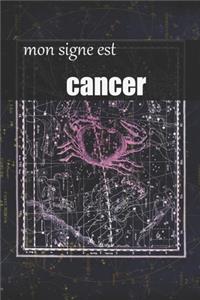 cancer signe astrologique, carnet ligné