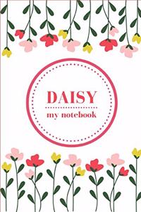 Daisy - My Notebook - Personalised Journal/Diary - Fab Girl/Women's Gift - Christmas Stocking Filler - 100 lined pages