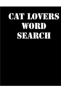 cat lovers word search