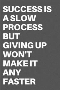Success Is a Slow Process But Giving Up Won't Make It Any Faster