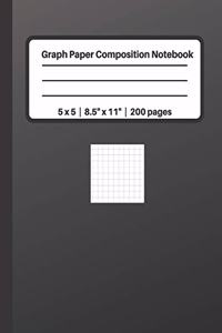 Graph Paper Composition Notebook 5 x 5 - 8.5
