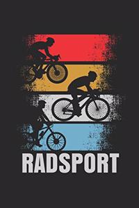 Radsport: Notizbuch/Tagebuch/Organizer/120 Karierte Seiten/ 6x9 Zoll