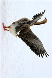 Goose in the Snow with Outstretched Wings Journal