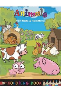 Animals Coloring Book For Kids & Toddlers