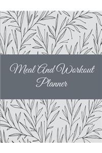 Meal and Workout Planner: Art Design, 2019 Weekly Meal and Workout Planner and Grocery List Large Print 8.5