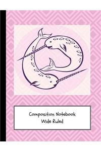 Narwhals in the Pink Composition Notebook