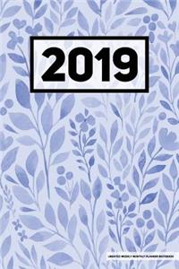 2019 Undated Weekly Monthly Planner Notebook