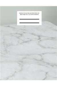 Table Notebook Journal, Diary and Sketch Book with Blank Pages (8.5 x 11) (Texture Notebook)