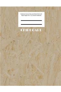 Chipboard Notebook Journal, Diary and Sketch Book with Blank Pages (8.5 x 11) (Texture Notebook)