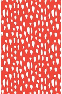 Journal Notebook Abstract Splashes Red