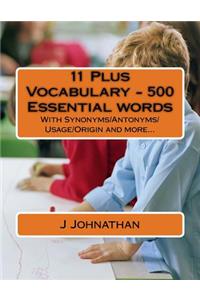 11 Plus Vocabulary - 500 Essential words