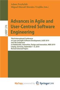 Advances in Agile and User-Centred Software Engineering