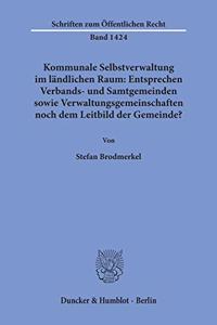 Kommunale Selbstverwaltung Im Landlichen Raum