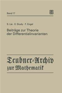 Beiträge zur Theorie der Differentialinvarianten