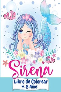 Sirena Libro de Colorear 4-8 años