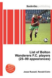 List of Bolton Wanderers F.C. Players (25-99 Appearances)