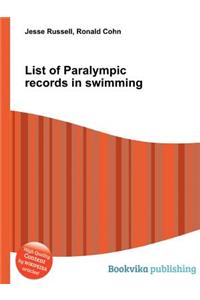 List of Paralympic Records in Swimming
