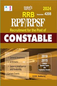 SURA`S RRB RPF/RPSF Constable Exam Book Guide in English Medium - Latest Updated Edition 2024