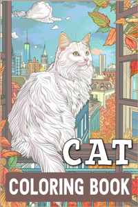Cat Coloring Book for Adults Relaxation