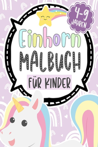 Einhorn Malbuch Für Kinder 4-9 Jahren