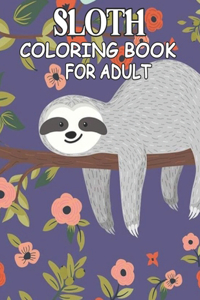 Sloth Coloring Book For Adult