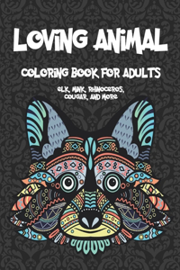 Loving Animal - Coloring Book for adults - Elk, Mink, Rhinoceros, Cougar, and more