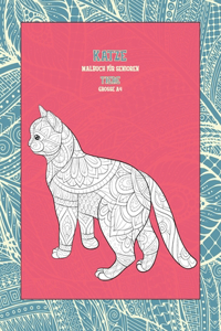 Malbuch für Senioren - Grosse A4 - Tiere - Katze